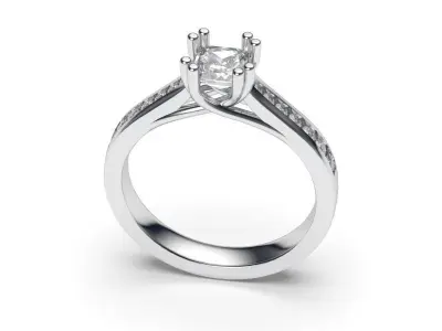 solitaire with ring sizes  8 part S61 3D print model