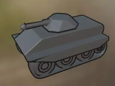 Tank7 Low-poly 3D model