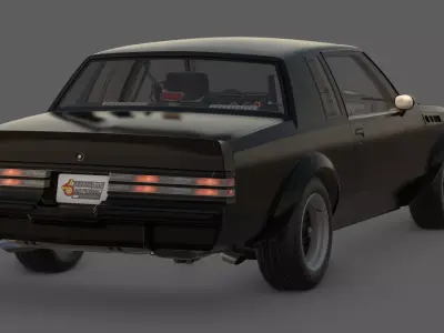 1987 Buick Grand National Regal GNX 3D Model  V6 3D model