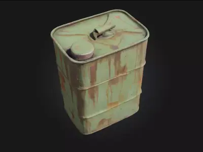 Rusted Metal Canister  Aged Utility with Industrial Grit 3D model
