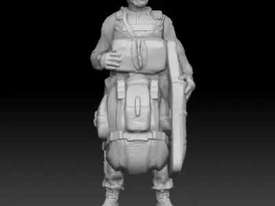 US Army Paratrooper 3d Print Kit 3D print model