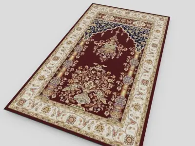 Islamic prayer carpet  Low-poly 3D model