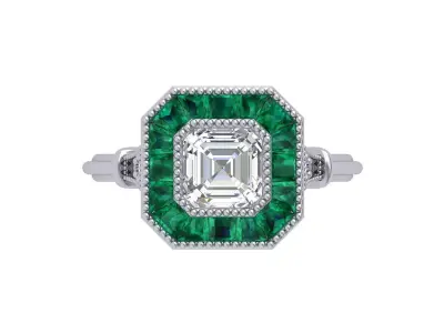 Art Deco Ring 3D print model 33