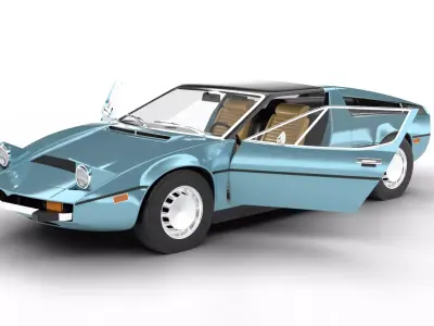 Maserati Bora 4 9 1974  HQ 3d model 3D model