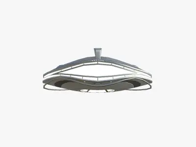 Alien Spaceship UFO D01 Steel - Sci Fi Spacecraft Design Low-poly 3D model