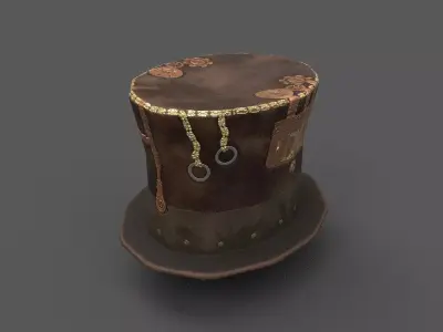 Steampunk  hat Low-poly 3D model purchase
