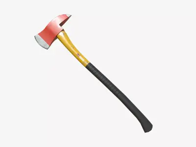 Fire Axe PBR Low-poly 3D model