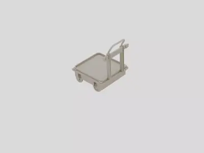 Hidden Facility Equipment Transport Cart for 3D print 3D model