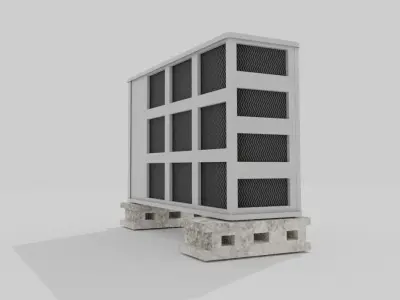Air condensing unit with 4K texture Low-poly 3D model