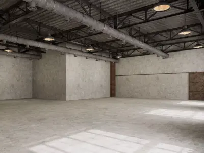 industrial loft interior 3D model