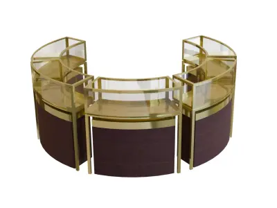 Showcase Round Table Low-poly 3D model