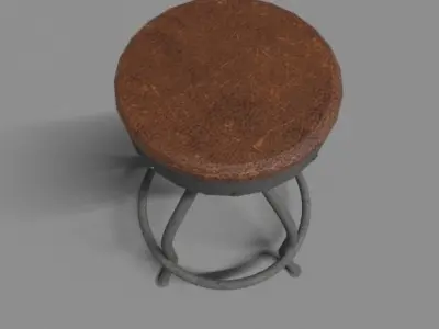 Industrial Bar Chair 3D model