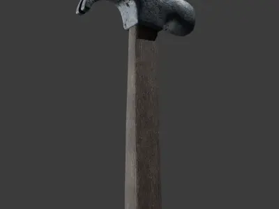 Hammer Low-poly 3D model 2