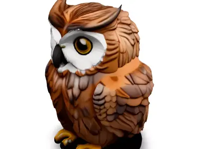 Stylized 3D Owl Model Low-poly 3D model