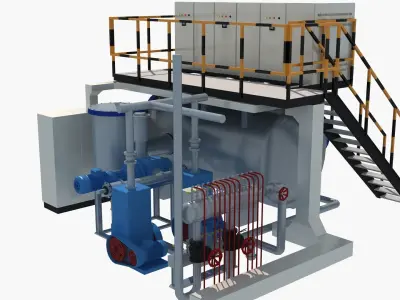 Vacuum Furnace 3D model by building2023