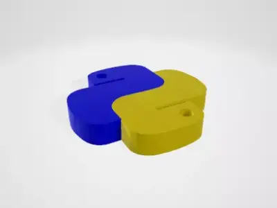 Python symbol Free 3D model