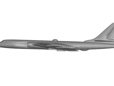 H-6K strategic bomber 3D model purchase