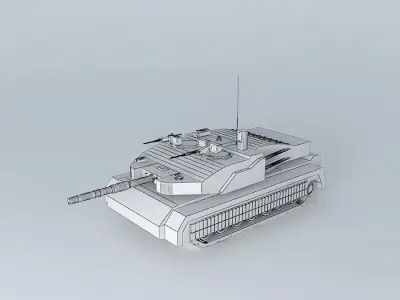 Tank model british armoured 3D model