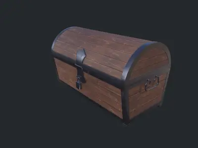 Treasure Chest Low-poly 3D model