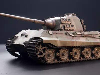 Panzer VI Tiger II - WW2 German Heavy Tank 3D model