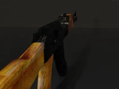 Model AK-47 Low Poly 3D Gun Low-poly 3D model