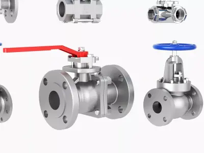 Industrial Valve And Pipe Fitting Mega Collection 3D model