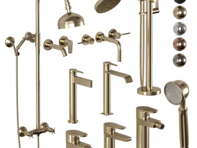 faucet and shower saona 05 3D model