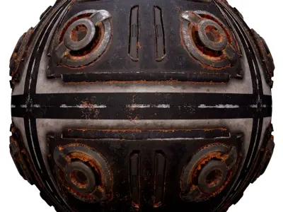 PBR Seamless Sci-Fi Texture 28 Low-poly 3D model