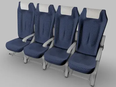 Airplane-Seats seats in airplane 3D model