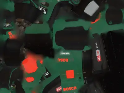 Drill machine Low-poly 3D model get