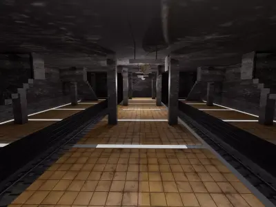Metro Station Low-poly 3D model buy