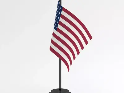 Table Flag United States 3D model
