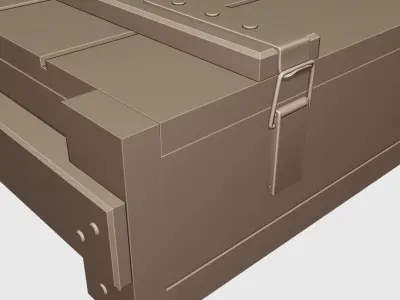 1-35 scale military style low wooden case for diorama 3D model purchase