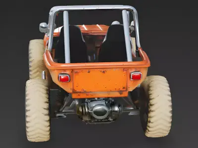 Realistic Classic Summer Beach Buggy 3d model Low-poly 3D model