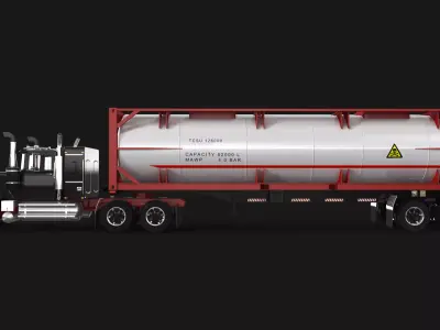 Super-Liner ISO Tank Trailer 3D model