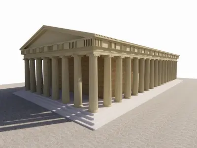 Historical temple-place of worship 3D model buy