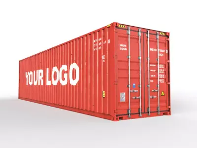 Generic container 40ft high Cube- PSD edit 3D model
