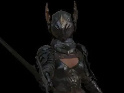 Girl Knight Low-poly 3D model