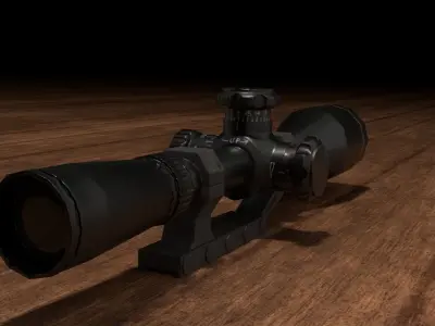 Scope 4-20X zoom Low-poly 3D model