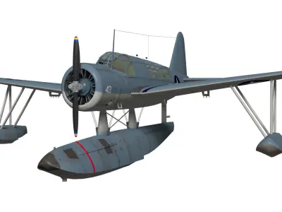 Chance Vought OS2U Kingfisher 3D model purchase