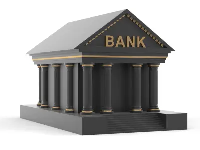 Bank Building Symbol 3D model purchase