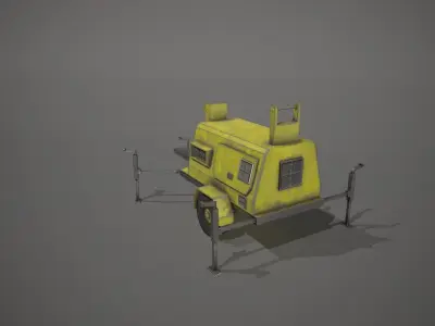 Yellow Generator Low-poly 3D model