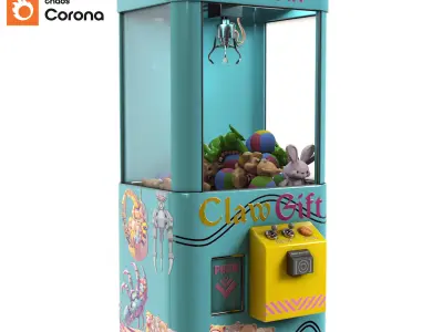 claw crane game machine 3D model