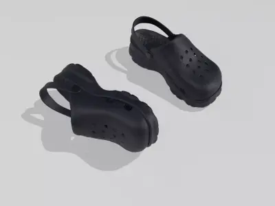Clogs Sandal Blue 3D model