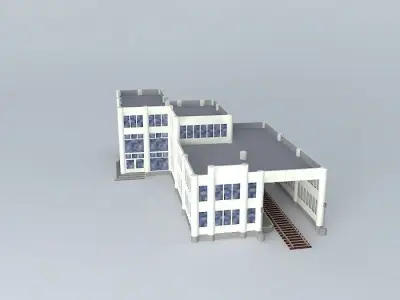 Train Station Free 3D model get