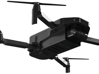 Detailed Black Drone 3D model