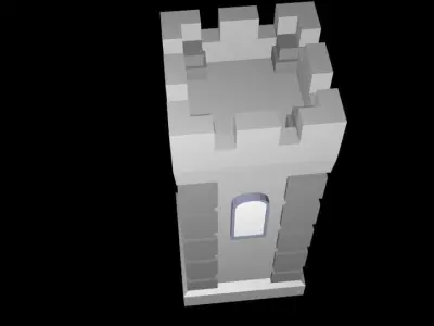 LowPolyTower tower Free low-poly 3D model
