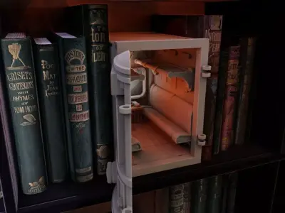 Train Cabin Booknook 3D print model