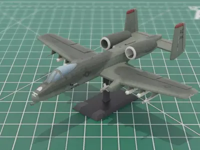 A10 Warthog Attack Jet 3D Printer STL Model 3D print model