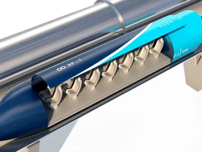 Hyperloop one XP-1 3D model